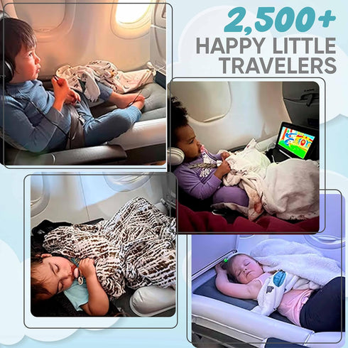 Toddler Airplane Bed - Inflatable Baby Airplane Bed for Toddler with Safety Belt, Travel Bag, Air Pump, Fast-Inflating