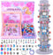 AIPRIDY Unicorn Mermaid Charm Bracelet Making Kit, 72 Pieces Jewelry Crafts Gifts for Girls 5-12 Years Old