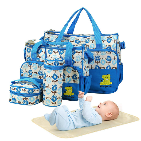 Moclever Diaper Bag Tote Set, 5PCS Baby Bags for Mom and Dad