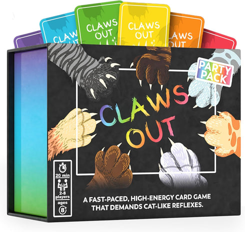 Claws Out Fun Card Game - Hilarious, Fast and Fun Card Game for Adults, Teens and Kids, Wildly Fun Cat Games for Kids
