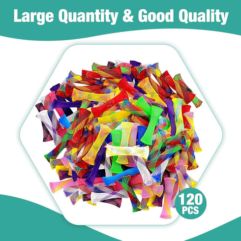120 Set PCS Fidget Toys Marble Mesh Fidget Toys Bulk, Stress Relief Sensory Colorful Fidget Toy for Adults with ADHD