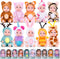 Vueos 10PCS 4inch Mini Reborn Baby Dolls Set with 10 Outfits - Realistic