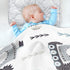 Qilmy Viking Ships Baby Blanket for Boys Girls, Soft Cotton Cozy Warm Nursery Receiving Swaddle Blanket, 30 x 40 Inch