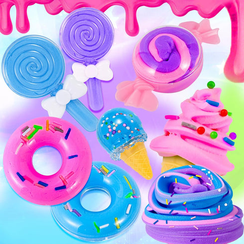 Mini Party Slime Kit for Girls and Boys, Max Party Favors Slime Making Kit to Make Butter Cloud and Foam Slime, Stress