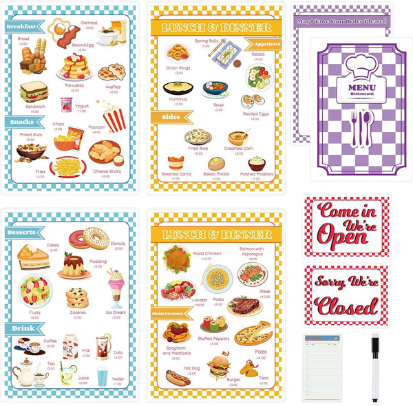 SHIQIKEJIPTY Diner Restaurant Play Set Food Play Kitchen Accessories Restaurant Toy Set 2