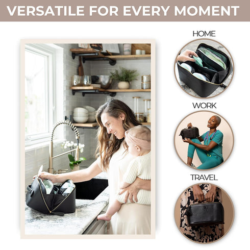 Wearable Breast Pump Bag with Cooler, Pumping Bag for Work, Compatible with Wearable Breast Pumps, Removable Breast
