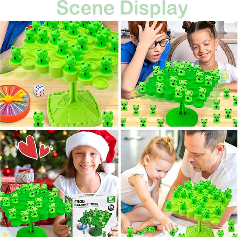 Frog Balance Game, Two-Player Balanced Tree Board Game, Montessori Educational Toys for Boys and Girls