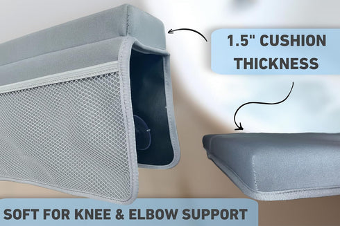 Elbow Set Elbows NEW Luxury Bath Kneeling Pad and Rest - THICK SOFT Bath Kneeler Pad and Bath Toys Organizer