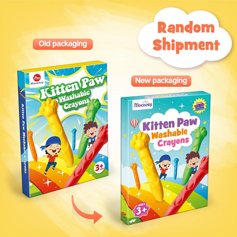 18 1-3, Set 4-8, Mocoosy Colors Jumbo Crayons for Toddlers Mess-Free Washable Crayon with Coloring Book for Kids Ages