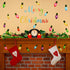 91 Pieces Christmas Wall Stickers, PVC Merry Christmas Lights Bulb Wall Decals for Decoration
