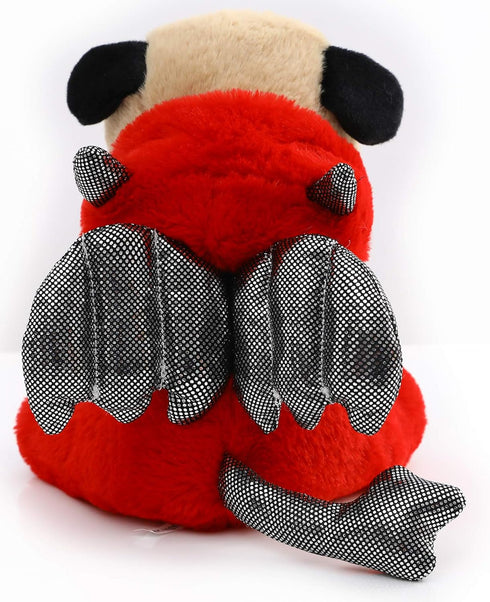Pug Devil Stuffed Animal, Plushies Dog in Devil Costume, Funny Plush Toys for Kids, 12 Inch