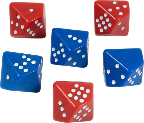LEARNING ADVANTAGE Subitizing Dice - Set of 6, Hands-On Math Manipulative for Early Numeracy, Math Games for Kids.