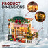 Yeconire Set, 3D Christmas Miniature Dollhouse Kits, DIY Miniature House Kit, Tiny House with LED, Christmas Village