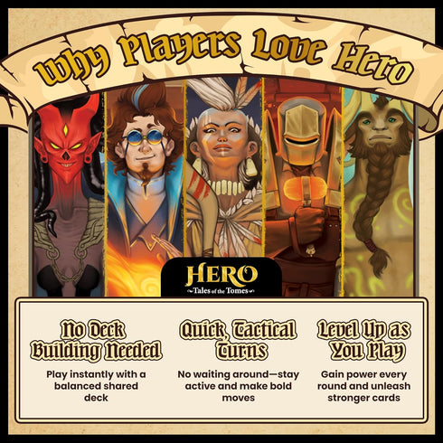 1st 2-5 14+, 20-45 Hero: Tales of the Tomes Edition - Fantasy Strategy Card Game by Tomekeeper Entertainment, Shared