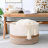 67L 20"x13" Large Blanket Basket, Woven Storage Baskets With Handle, Cotton Rope Blanket Basket Living Room, Baby