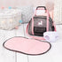 Bayer Design: Nursery Set - Doll Bag Set in Grey, Pink, Unicorn with Changing Mat & Diaper, Adjustable Shoulder Strap