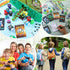 Spakon 113 Pcs Video Game Piñata Set - Birthday Party Supplies with Mini Notebooks, Pens, Keychains, and More