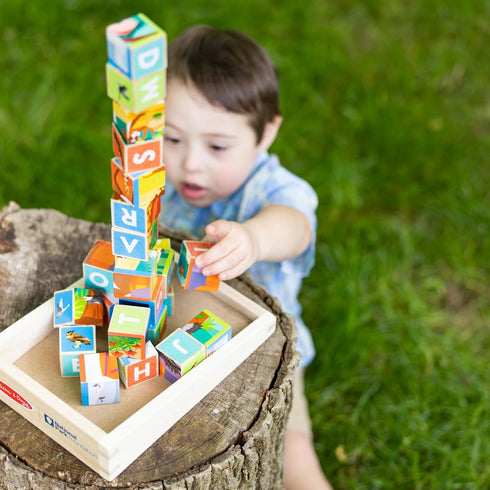 Melissa & Doug National Parks Alphabet & Animals 24-Piece Cube Puzzle (Everglades, Arches, Yellowstone)