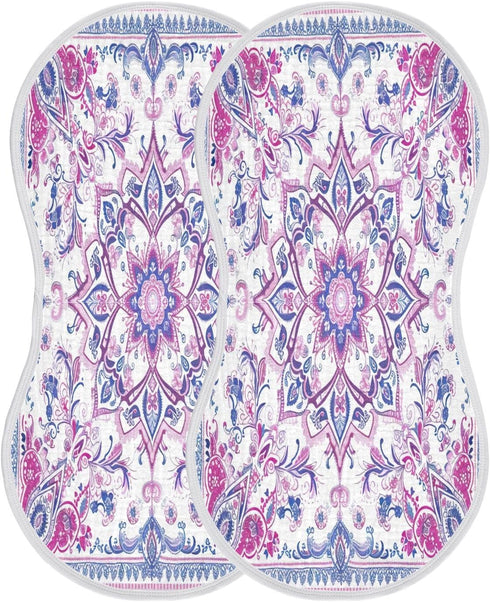 YETTASBIN Mandala Muslin Baby Burp Cloth, Super Soft Absorbent Cotton Burp Rag Baby Bibs Feeding Cloth for Newborn Boys