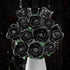 XGSHJ Set 12 Pack Black Rose Bouquet Building for Girls & Boys - Botanical Collection Gift for Easter Basket Artificial
