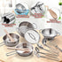 Set, Playset 2 Play Kitchen Accessories, Large Stainless Steel Toddler Cooking Kids Kitchen with Cutting Play Food