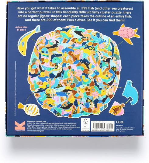 Laurence King 300 Piece Cluster Puzzle - 299 Fish (and a Diver)