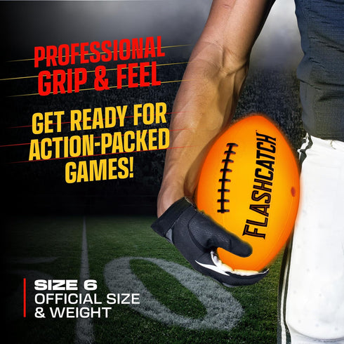 Light Up Football, Glow in the Dark Ball for Outdoor Sports, Birthday Gifts for Boys Ages 8-15+