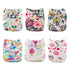 6pcs 6DCF04 Babygoal Cloth Diaper Cover for Girls,Baby Adjustable Reusable Covers for Fitted Diapers and Prefolds, Baby