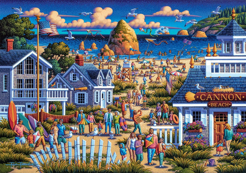 Buffalo Games Dowdle Cannon Beach Jigsaw Puzzle, 300 Pieces for Adults 14+, Perfect for Game Nights, Size 21.25 x 15.00