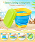 Set DUDUCOFU Collapsible Beach Sand Toys for Kids Toddlers, Collapsible Sand Buckets Sifter and Shovels Rake Diving Gem