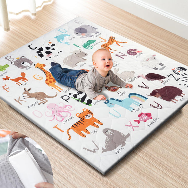 TINYHARBO Premium Foam Baby Play Mat 47" x 47" Removable & Machine