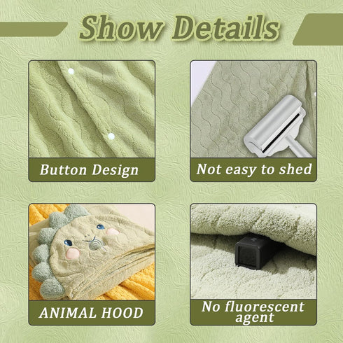 27.5"X55" 2-Pack Set Toddler Hooded Bath Towel Unisex Baby Bath Towels Ultra Absorbent Soft Boys Girls Bath Towel
