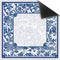 Blue Chinoiserie Mahjong Mat 31.5" x 31.5", Vintage Blue Floral Non-Slip Noise