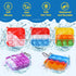 200 Pack Mini Pop Keychain Fidget Toys Square Sensory Stress Relief Toy Bulk for Kids & Adults | Party Favors, Goodie