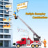 i diy 2pcs 3-5 Fire Truck Toy with Sound & Light - Firefighter & Water Sprinkler with Water Tank - Friction Powered Toy