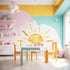 Duocheer ('''') Half Sun Wall Decal Extra Large Boho Sun Wall Decals Peel and Stick Removable Sunshine Wall Stickers