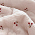 1 47x59 Inches, BuLuTu Piece Baby Toddler Muslin Quilt Blanket Crib Comforter Cute Cherry Print Quilted Blankets