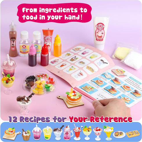 12 Set, Set 8-13, 8 9 10, Making Miniature Food Toys DIY, Resin Play, NOT Edible, Kitchen Mini Pretend Play Food