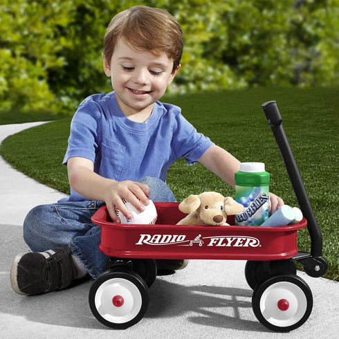 12.5" 1.5+, Radio Flyer Mini Classic Red Wagon for Kids, Toy Wagon For Kids Aged Play-Size Version of the Classic