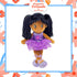 June Garden 14" Ballerina Rag Doll Ella, Plush Soft Doll for Little Girls in Purple Dress