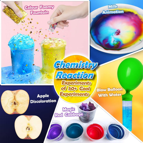 UNGLINGA 50+ Science Lab Experiments Kit for Kids, STEM Activities Educational Scientist Toys Gifts for Boys Girls
