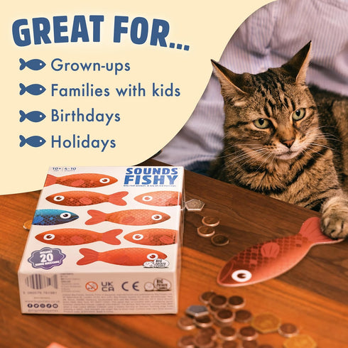 Big Potato Sounds Fishy Board Game - Bluffing Family Game for Kids 10+, Best New Trivia Games for Groups