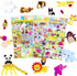 4 Sheets 3D Puffy Stickers for Kids - Mother Child Animals, Dogs, Cats, Elephant, Giraffe, Monkey, Sheep, Panda, Koala,