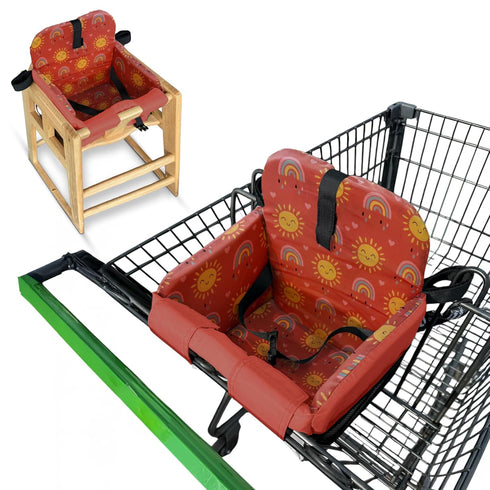 Shopping Cart Seat Cover for Baby, High Chair & Grocery Seat Protector, Padded Chair Covers for Restaurant Seats