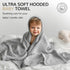 3 Pack (35 35 Inch) Muslin Hooded Baby Towels, Cotton Baby Bath Towels with Hood for Newborn, Babies, Infant, Toddler