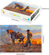 najiaxiaowu Wooden 1000 Pieces Jigsaw Puzzles for Adults, Western Cowboy Rider Prairie Wind Flower Puzzle