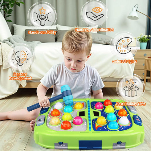 3-4 5-7 8-12 3 4 5 6+ 2 Hammers WAYKEE Whack a Game Mole, Toys for Ages Boys Girls, Whack Game for Toddlers, Gifts