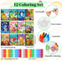 Set 4-8-12 Travel12+12Pcs BenLouis Coloring Books for Kids With Stacking Crayons Mini Coloring Books Bulk for Ages