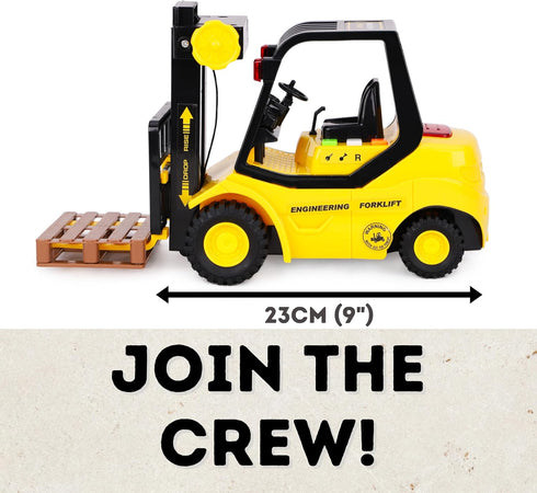 Toyland 23cm (9") (1:16) 3+ Friction Powered Forklift Pallet Truck - Scale - Boys Construction Toy with Lights & Sound