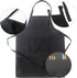 16 2 Wear(Black,8sets) Toal Pieces Kids Children Black Aprons Chef Hat, Kids Chef Kitchen Adjustable Bib Aprons